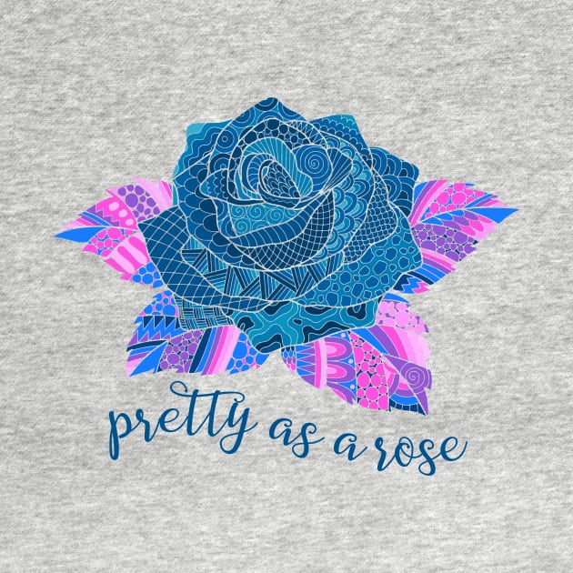 Pretty as a Rose - Blue by AlondraHanley